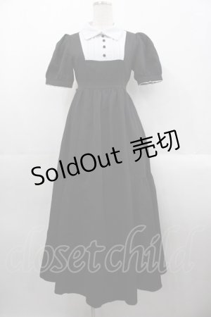 画像: An MILLE / ピコレース襟フレアワンピース  黒Ｘ白 I-25-10-24-108-EL-OP-SA-ZI