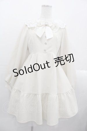 画像: Honey Cinnamon / レースカラーフリルワンピース  アイボリー I-25-10-24-117-LO-OP-SA-ZI