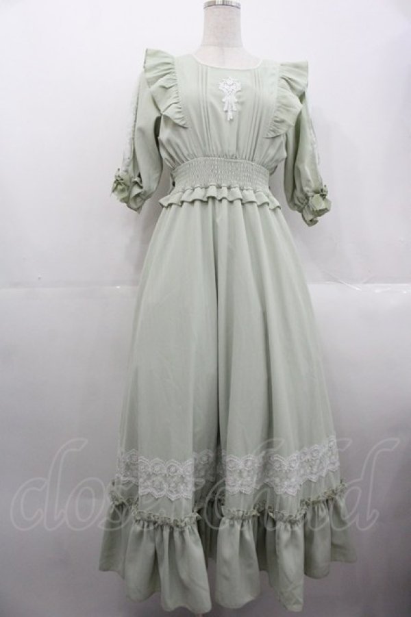 画像1: Amavel / Feminine Bouquetロングワンピース  ミントグリーン I-25-10-24-118-CA-OP-SA-ZI (1)