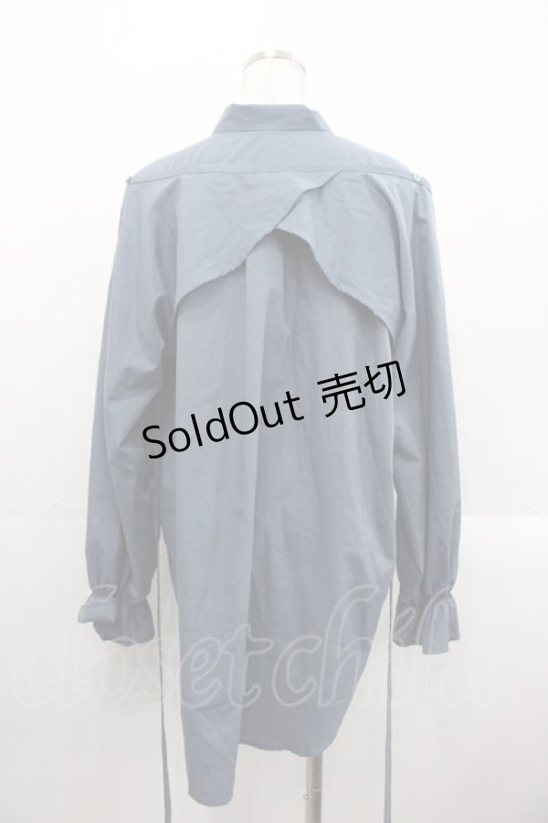 画像2: DearMyLoveRose / マルチwayボウタイリボンシャツワンピース M-L デニムライク I-25-10-24-119-EL-BL-SA-ZI (2)