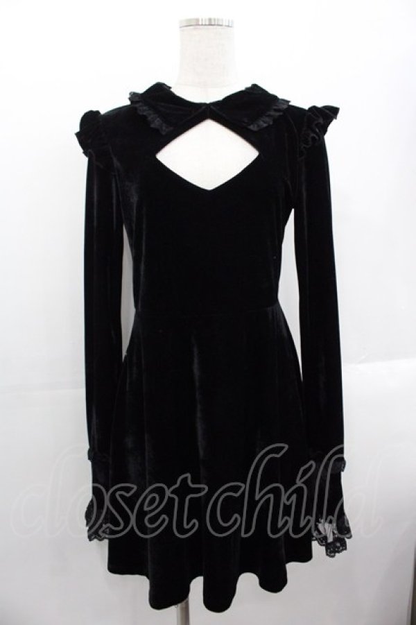画像1: KILLSTAR / ベロアワンピース S ブラック I-25-10-24-125-PU-OP-SA-ZI (1)
