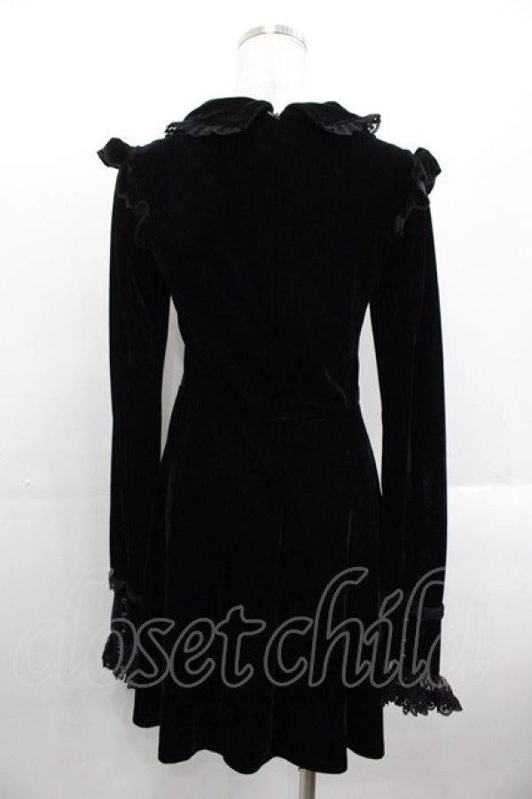 画像2: KILLSTAR / ベロアワンピース S ブラック I-25-10-24-125-PU-OP-SA-ZI (2)