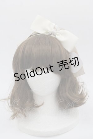 画像: Maria pipi / グログランリボンカチューシャ  アイボリー I-25-10-24-014-EL-AC-SA-ZI