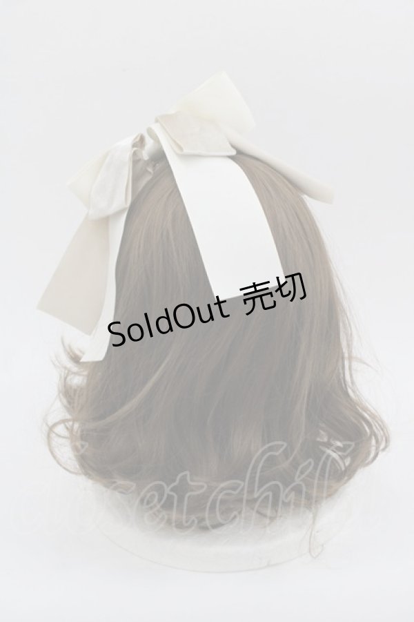 画像2: Maria pipi / グログランリボンカチューシャ  アイボリー I-25-10-24-014-EL-AC-SA-ZI (2)