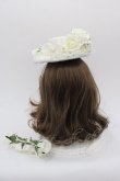画像2: BABY,THE STARS SHINE BRIGHT / Le poupee mariee reveuse ドレスセットＭのハット  白 I-25-10-24-015-BA-OP-SA-ZI (2)