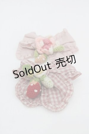 画像: PINK HOUSE / Berry Roseモチーフ付き2種リボンブローチセット  ピンクＸチェック I-25-10-24-023-LO-AC-SA-ZI
