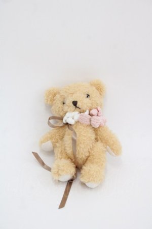 画像: PINK HOUSE / 桜Teddyぬいぐるみコサージュ  ブラウン I-25-10-24-026-LO-ZA-SA-ZI