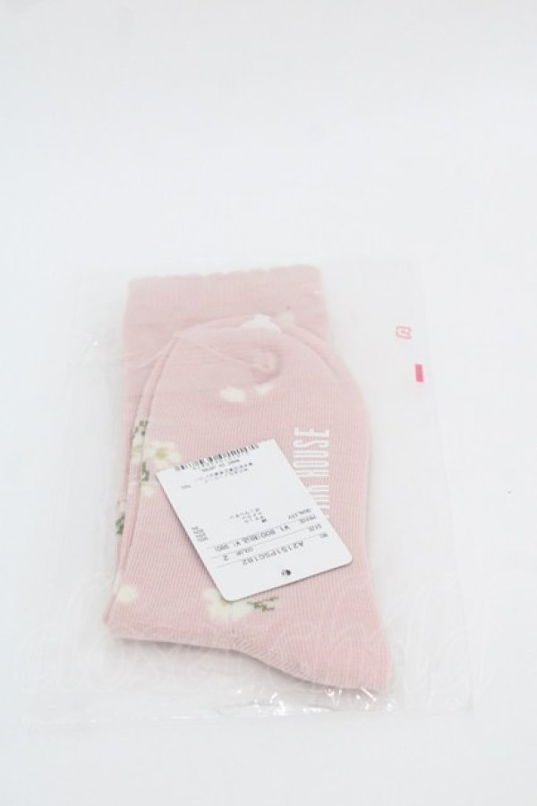 画像2: PINK HOUSE / 桜Teddyソックス  ピンク I-25-10-24-028-LO-ZA-SA-ZI (2)