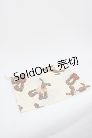 画像: PINK HOUSE / アロハシャツうさぎさん柄巾着  アイボリーＸブラウン I-25-10-24-033-LO-ZA-SA-ZI