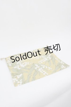 画像: PINK HOUSE / 鈴蘭柄巾着  イエロー I-25-10-24-034-LO-ZA-SA-ZI