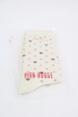 画像1: PINK HOUSE / ハートドット柄ソックス  白 I-25-10-24-036-LO-ZA-SA-ZI (1)