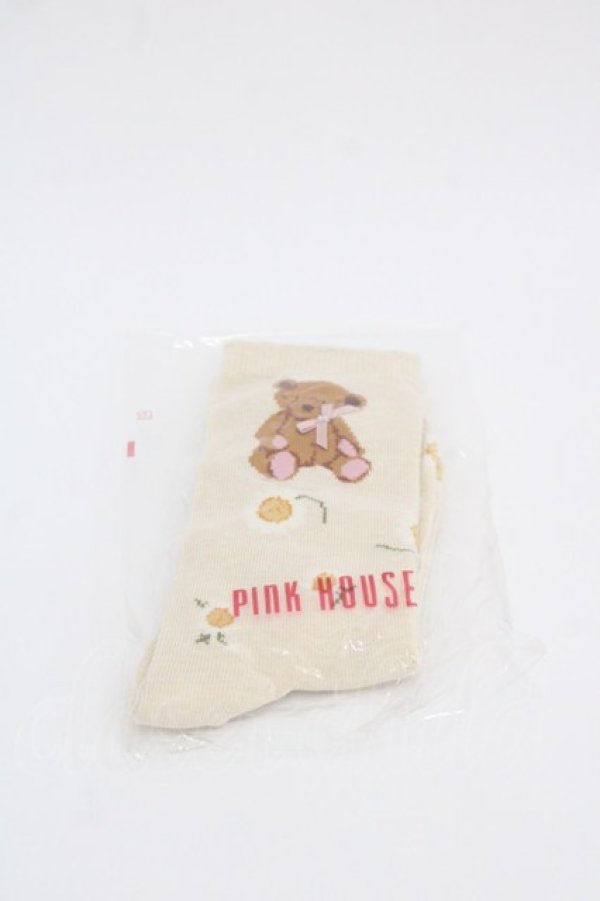 画像1: PINK HOUSE / 雛菊ロンドソックス  生成り I-25-10-24-037-LO-ZA-SA-ZI (1)