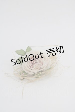 画像: PINK HOUSE / 薔薇コサージュ  ピンクＸ緑Ｘベージュ I-25-10-24-045-LO-ZA-SA-ZI