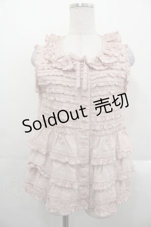 画像: PINK HOUSE / フリル使いノースリーブブラウス  ピンク I-25-10-29-005-LO-BL-SA-ZI