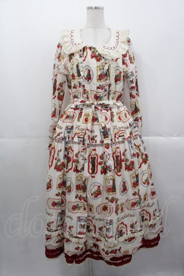 画像1: Frambuesa（海外ロリータブランド） / Strawberry Gardenワンピースセット M アイボリー I-25-10-29-045-LO-OP-SA-ZI (1)