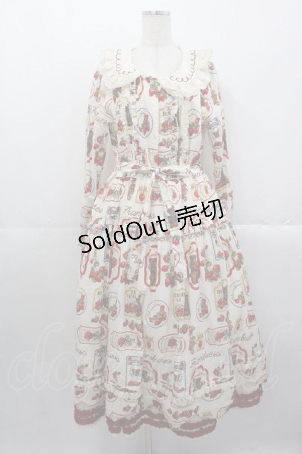 画像1: Frambuesa（海外ロリータブランド） / Strawberry Gardenワンピースセット M アイボリー I-25-10-29-045-LO-OP-SA-ZI (1)