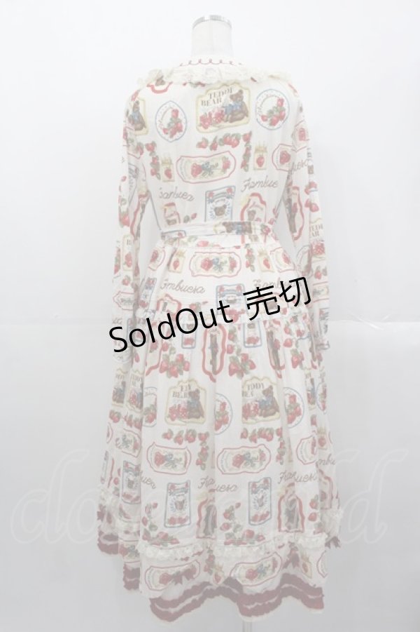 画像2: Frambuesa（海外ロリータブランド） / Strawberry Gardenワンピースセット M アイボリー I-25-10-29-045-LO-OP-SA-ZI (2)