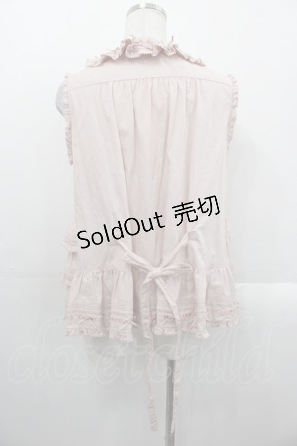 画像2: PINK HOUSE / フリル使いノースリーブブラウス  ピンク I-25-10-29-005-LO-BL-SA-ZI (2)