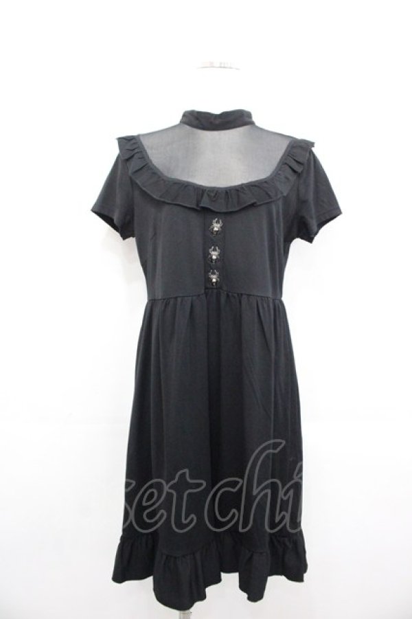 画像1: KILL STAR / POTION PRINCESS Skater Dress M ブラック I-25-10-29-055-SL-OP-SA-ZI (1)