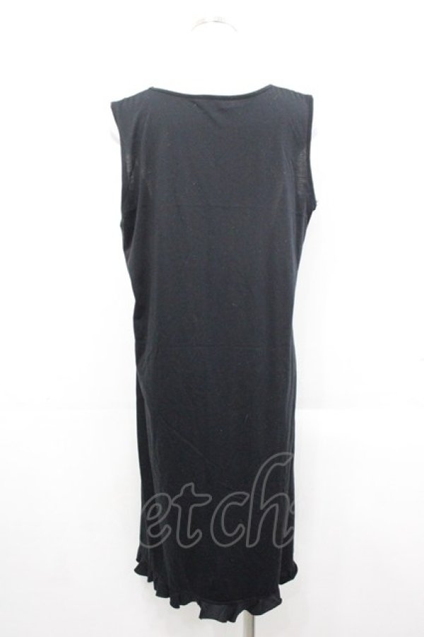 画像2: INGEBORG / 胸元フリルノースリーブワンピース 11号 ブラック I-25-10-29-056-LO-OP-SA-ZI (2)