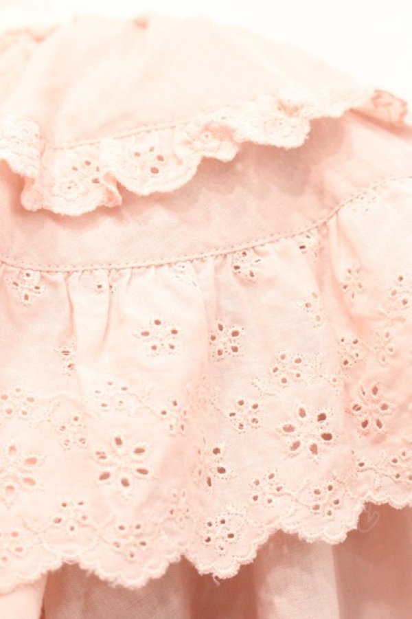 画像3: PINK HOUSE / コットンレース使いチュニックブラウス  ピンク I-25-10-29-058-LO-OP-SA-ZI (3)