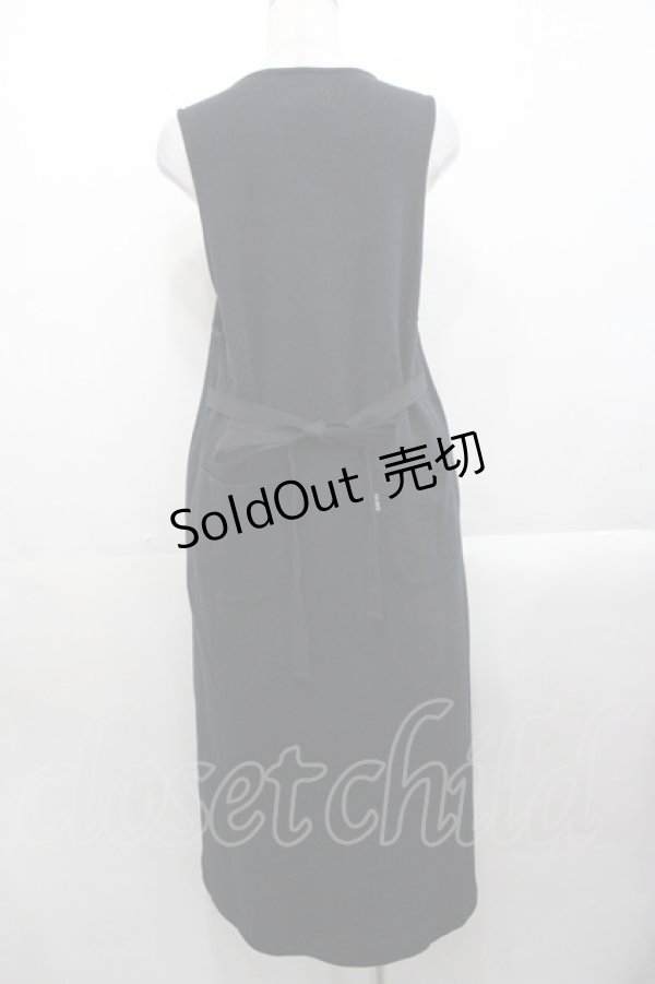 画像2: PINK HOUSE / リボン使いスウェットジャンパースカート  ブラック I-25-10-29-060-LO-OP-SA-ZI (2)