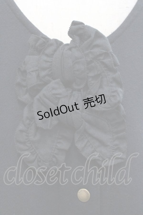 画像3: PINK HOUSE / リボン使いスウェットジャンパースカート  ブラック I-25-10-29-060-LO-OP-SA-ZI (3)