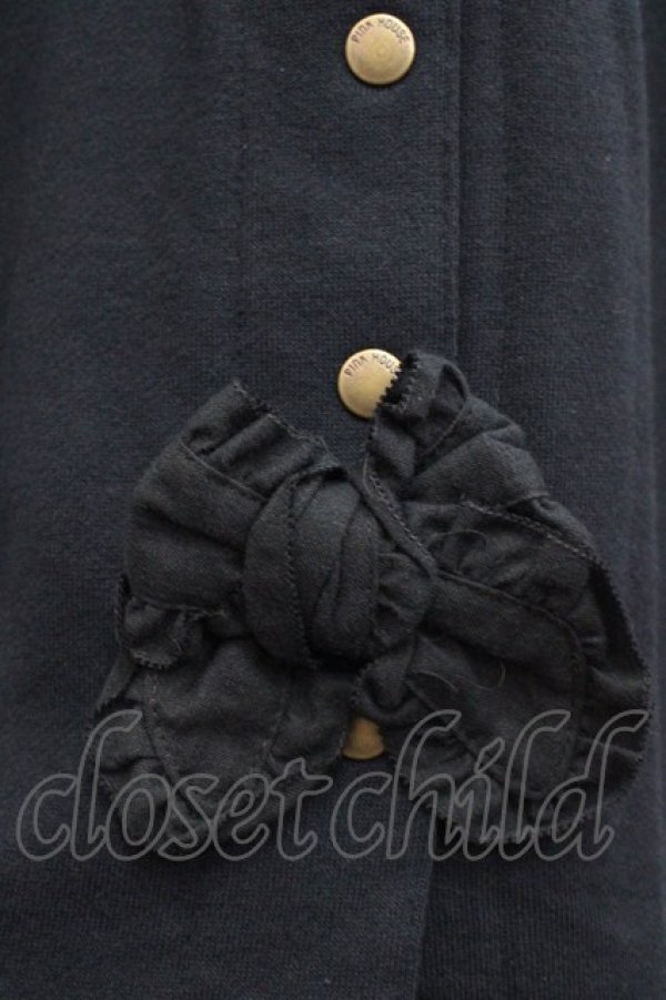 画像4: PINK HOUSE / リボン使いスウェットジャンパースカート  ブラック I-25-10-29-060-LO-OP-SA-ZI (4)