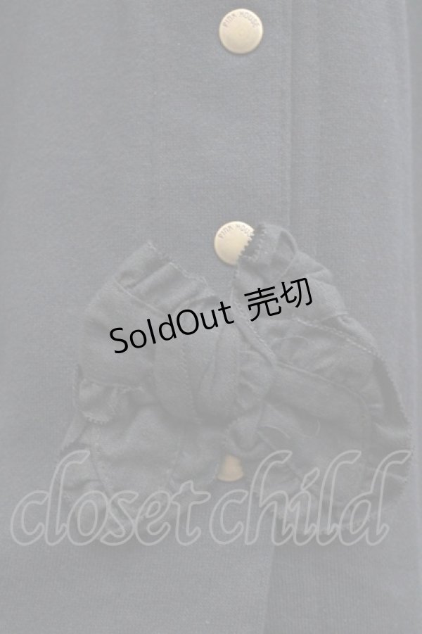 画像4: PINK HOUSE / リボン使いスウェットジャンパースカート  ブラック I-25-10-29-060-LO-OP-SA-ZI (4)