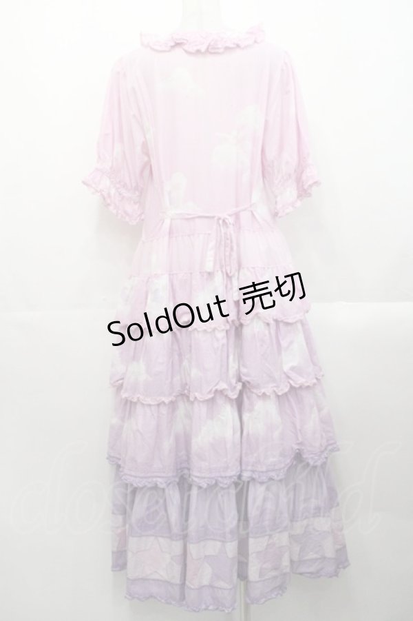 画像2: PINK HOUSE / 空プリントパッチワークワンピース  ピンク I-25-10-29-061-LO-OP-SA-ZI (2)