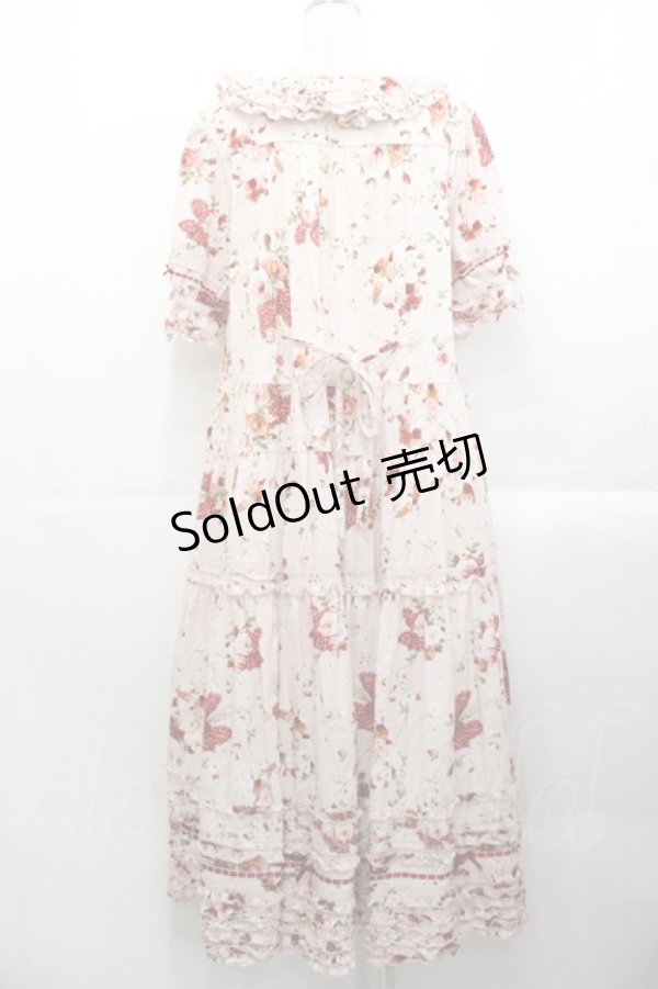 画像2: PINK HOUSE / リボンブーケプリントワンピース  ピンク I-25-10-29-062-LO-OP-SA-ZI (2)