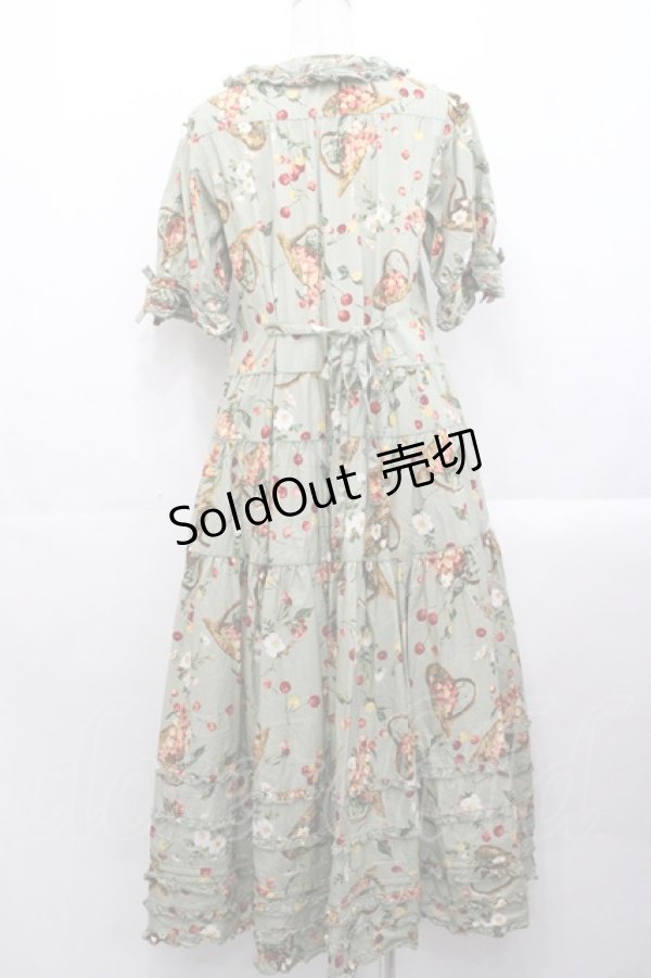 画像2: PINK HOUSE / 野ばらとチェリープリントワンピース  ハッカ I-25-10-29-063-LO-OP-SA-ZI (2)