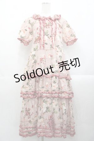 画像: PINK HOUSE / ストロベリーローズプリントワンピース  ピンク I-25-10-29-064-LO-OP-SA-ZI