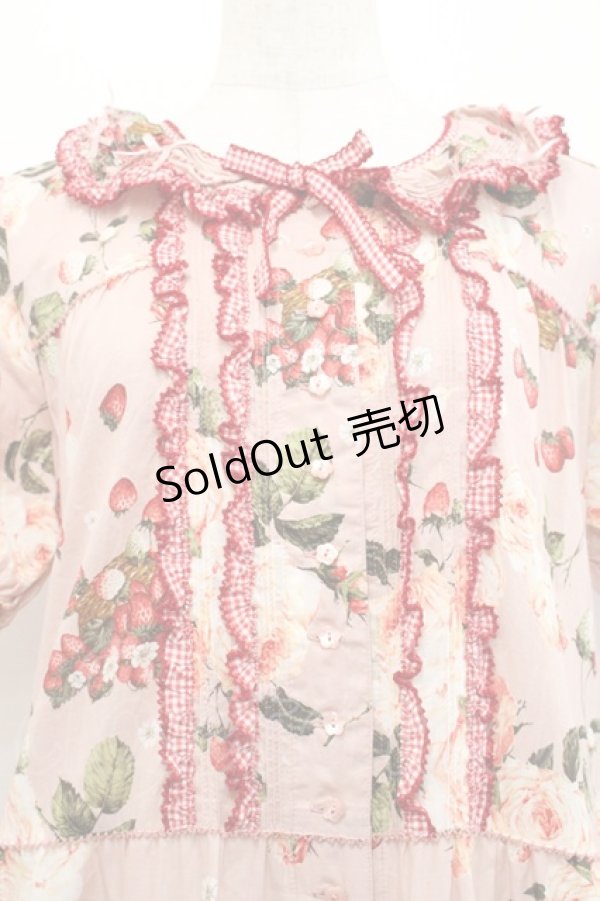 画像3: PINK HOUSE / ストロベリーローズプリントワンピース  ピンク I-25-10-29-064-LO-OP-SA-ZI (3)