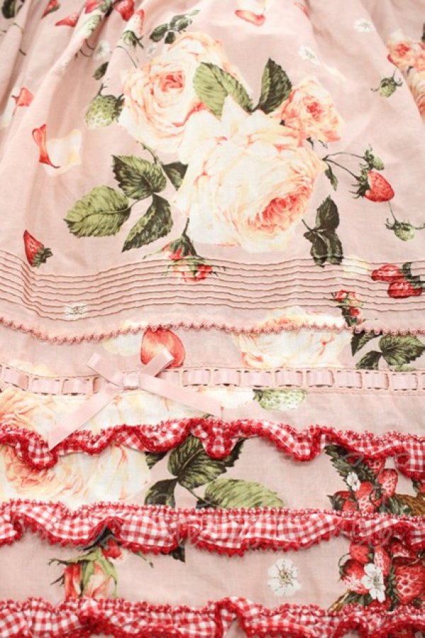 画像6: PINK HOUSE / ストロベリーローズプリントワンピース  ピンク I-25-10-29-064-LO-OP-SA-ZI (6)