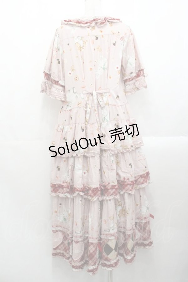画像2: PINK HOUSE / クッキーラビッツプリントパッチワークワンピース  ピンク I-25-10-29-066-LO-OP-SA-ZI (2)