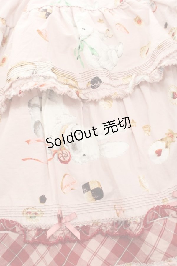 画像3: PINK HOUSE / クッキーラビッツプリントパッチワークワンピース  ピンク I-25-10-29-066-LO-OP-SA-ZI (3)