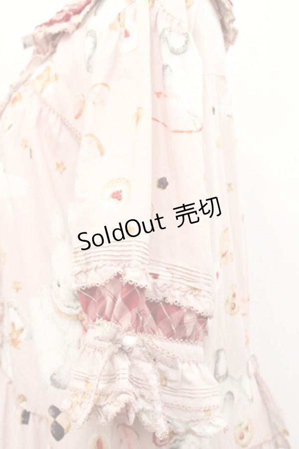 画像4: PINK HOUSE / クッキーラビッツプリントパッチワークワンピース  ピンク I-25-10-29-066-LO-OP-SA-ZI (4)