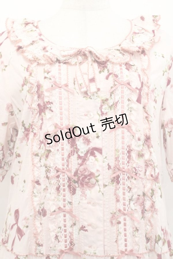 画像3: PINK HOUSE / ローズリースプリントワンピース  ピンク I-25-10-29-067-LO-OP-SA-ZI (3)