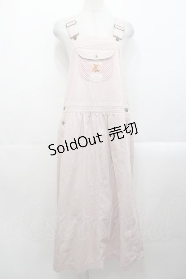 画像1: PINK HOUSE / ギンガムチェック使いサロペットスカート  ピンク I-25-10-29-069-LO-OP-SA-ZI (1)