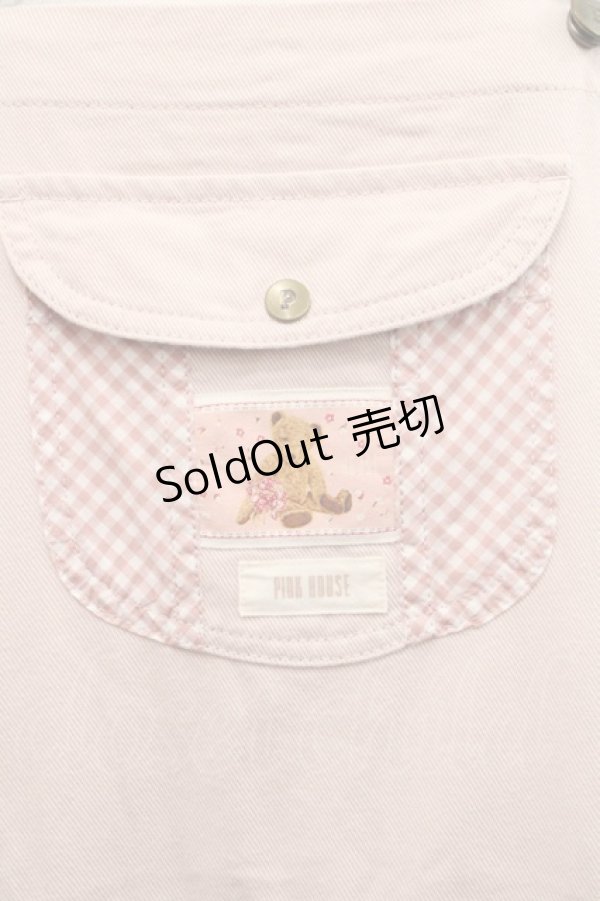 画像3: PINK HOUSE / ギンガムチェック使いサロペットスカート  ピンク I-25-10-29-069-LO-OP-SA-ZI (3)