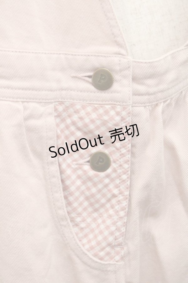 画像4: PINK HOUSE / ギンガムチェック使いサロペットスカート  ピンク I-25-10-29-069-LO-OP-SA-ZI (4)