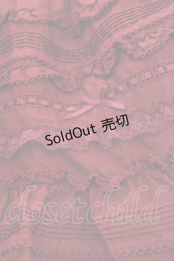 画像5: PINK HOUSE / ローズ刺繍使いタブリエドレス  赤 I-25-10-29-070-LO-OP-SA-ZS (5)