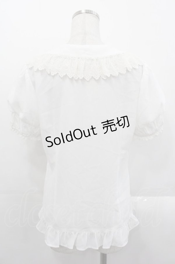 画像2: JanJuan（海外ロリータブランド） / レース襟半袖ブラウス M アイボリー I-25-10-29-001-LO-BL-SA-ZI (2)