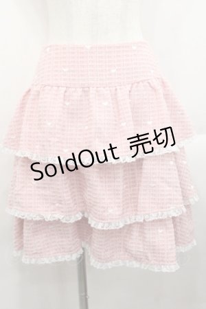 画像: mellfy memory / Fancy Heart tweedスカート M ピンク I-25-10-29-074-LO-SK-SA-ZI