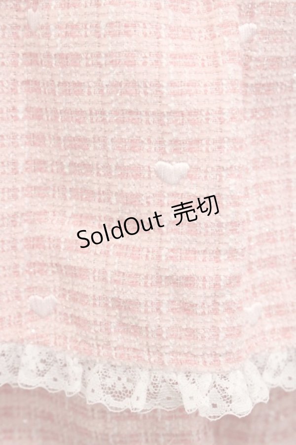 画像3: mellfy memory / Fancy Heart tweedスカート M ピンク I-25-10-29-074-LO-SK-SA-ZI (3)