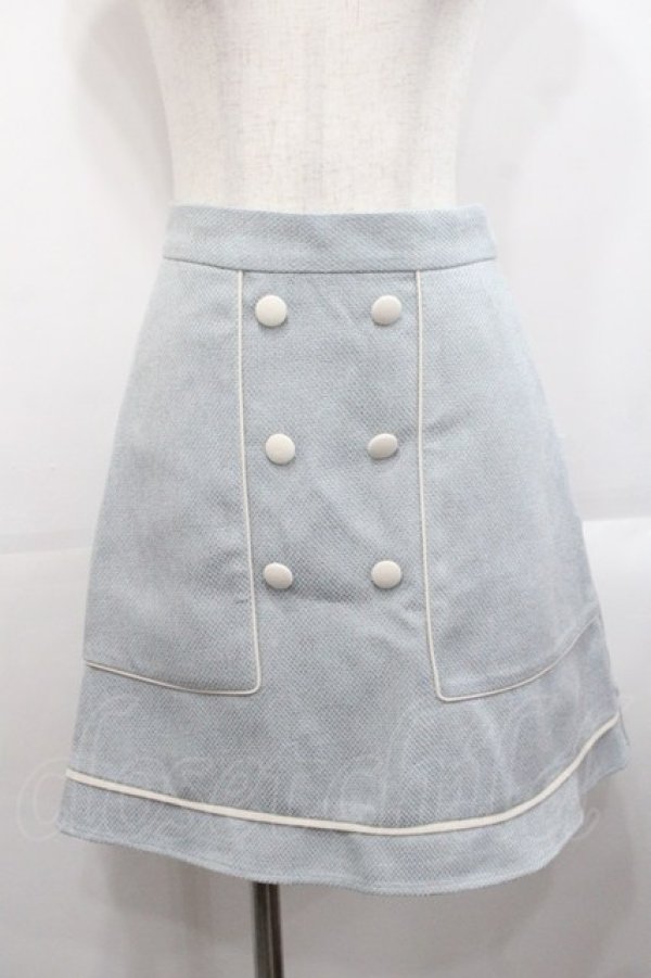 画像1: Fi.n.t / パイピングツイードジャケットセットアップ  サックス I-25-10-29-077-CA-SK-SA-ZI (1)