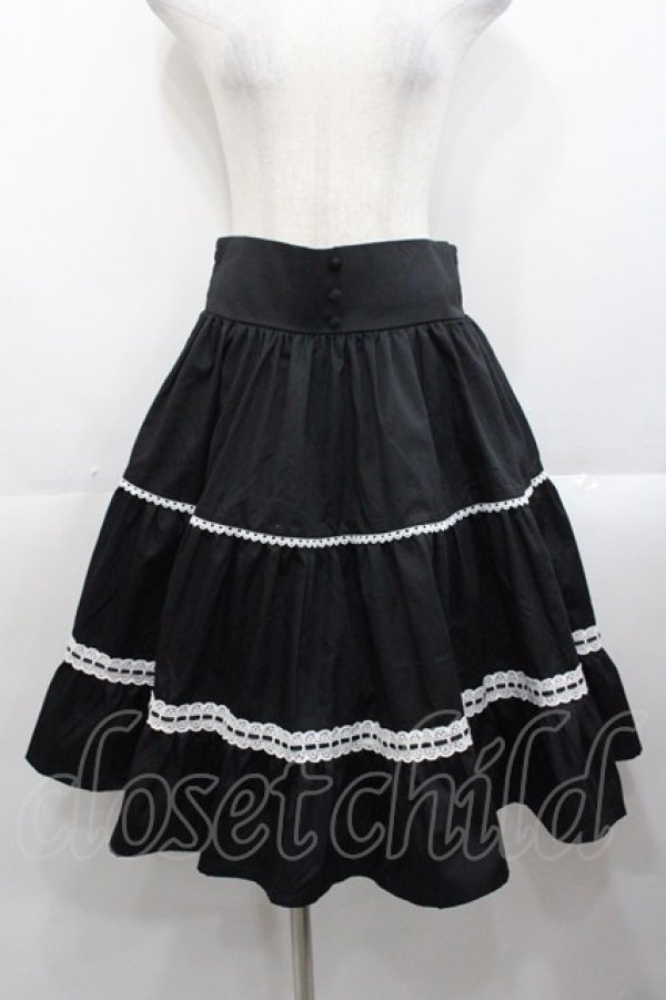 画像1: Eri Aino's Collection / シャーロットの水曜日スカート LL 黒Ｘ白 I-25-10-29-079-LO-SK-SA-ZI (1)