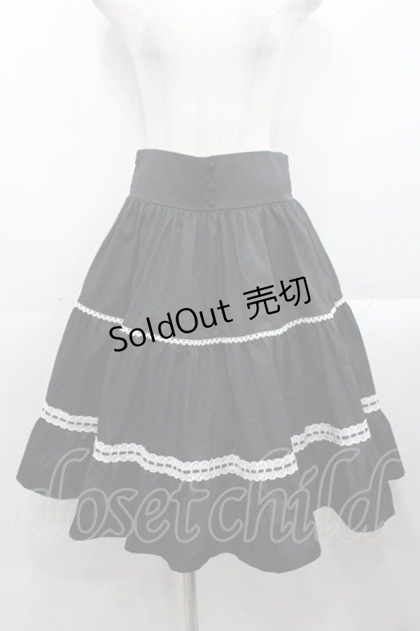 画像1: Eri Aino's Collection / シャーロットの水曜日スカート LL 黒Ｘ白 I-25-10-29-079-LO-SK-SA-ZI (1)