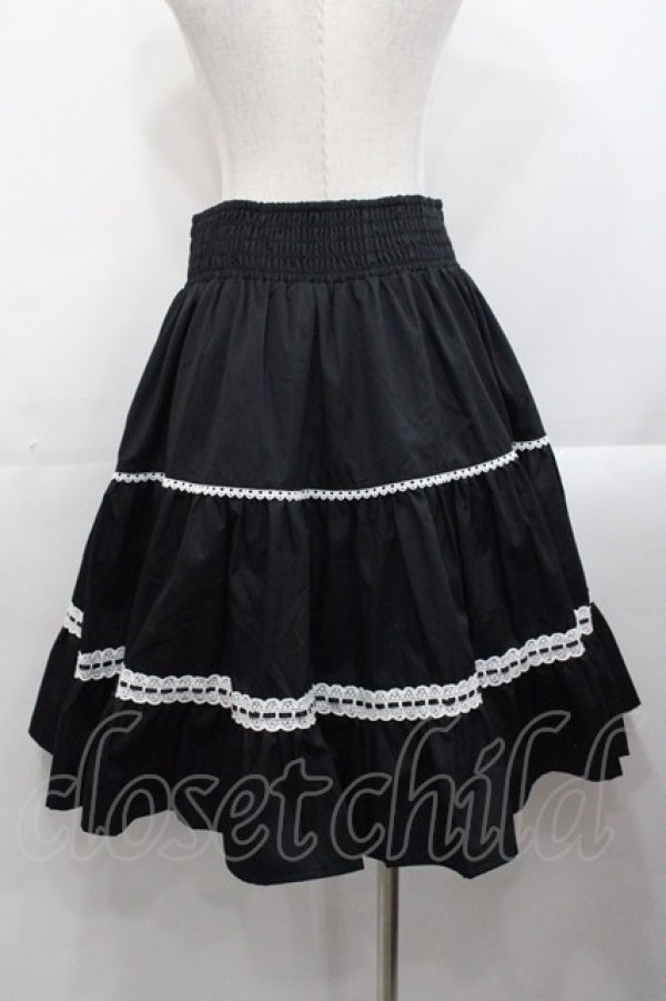 画像2: Eri Aino's Collection / シャーロットの水曜日スカート LL 黒Ｘ白 I-25-10-29-079-LO-SK-SA-ZI (2)